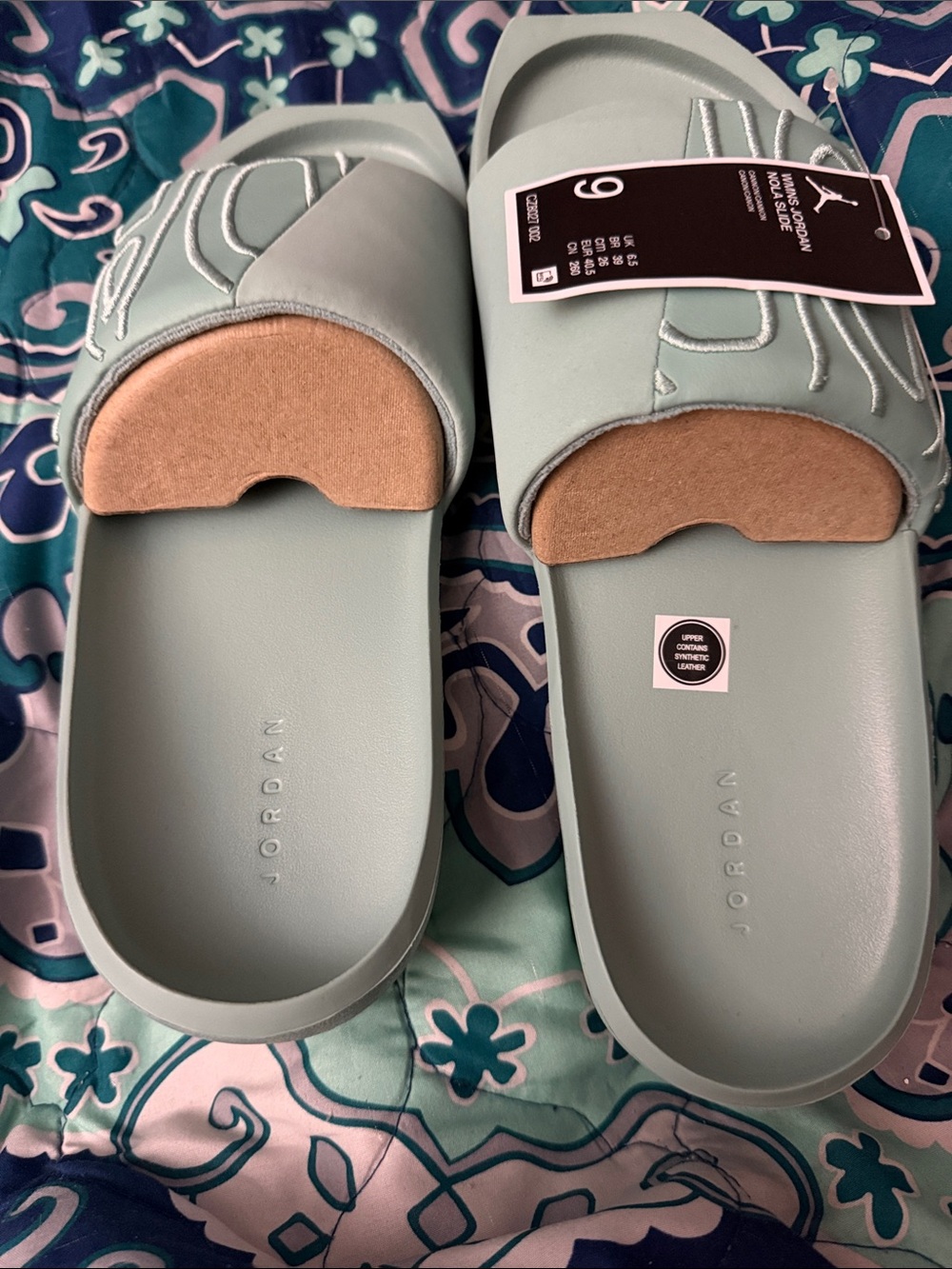 Jordan Women’s Slide Sandals in Mint Green